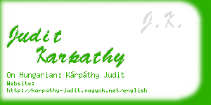 judit karpathy business card